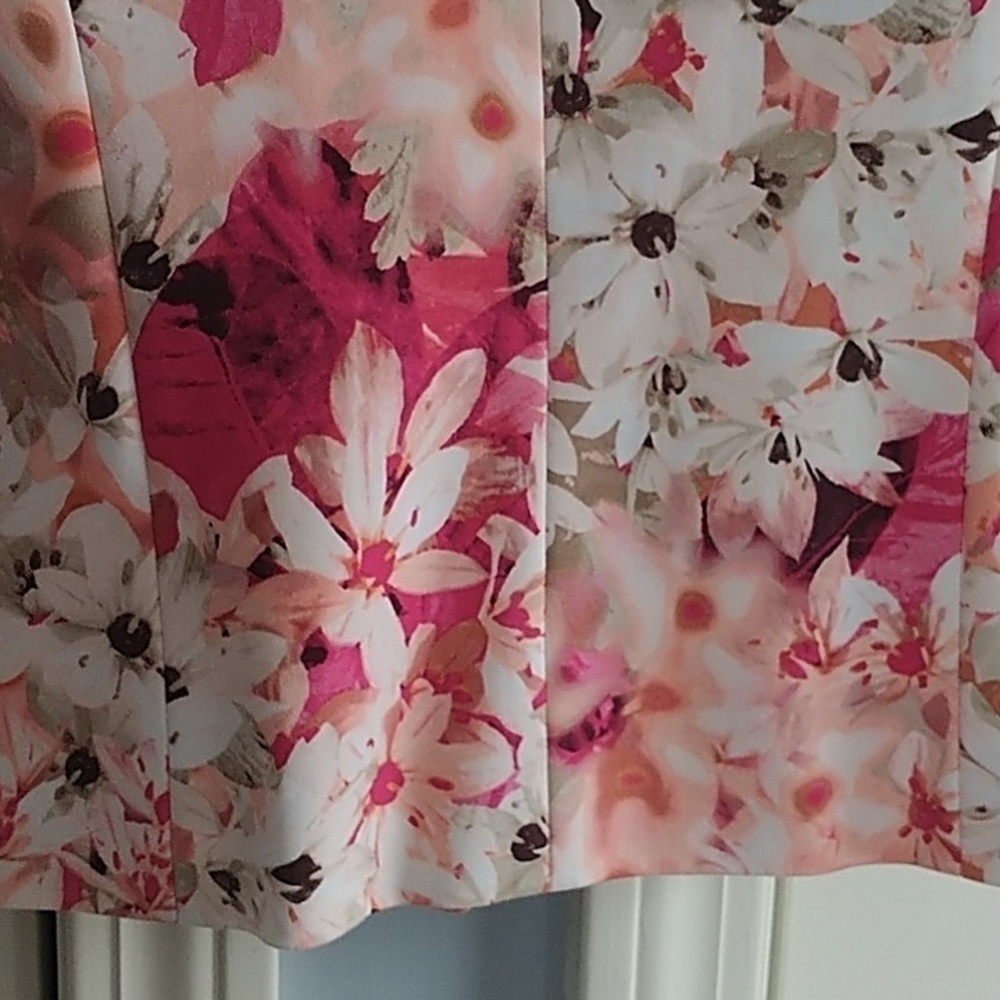 Calvin Klein Floral Fitted Jacket 6 - Picture 9 of 12
